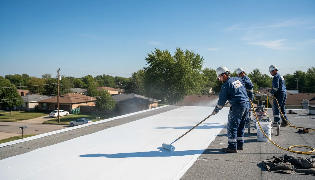 Commercial roof coating in Milford, MA near me